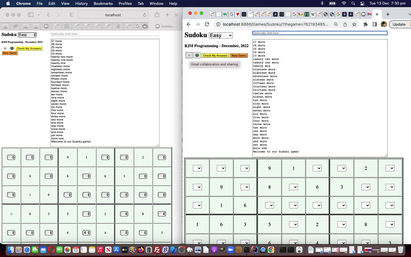HTML/Javascript Sudoku Game Collaboration Tutorial