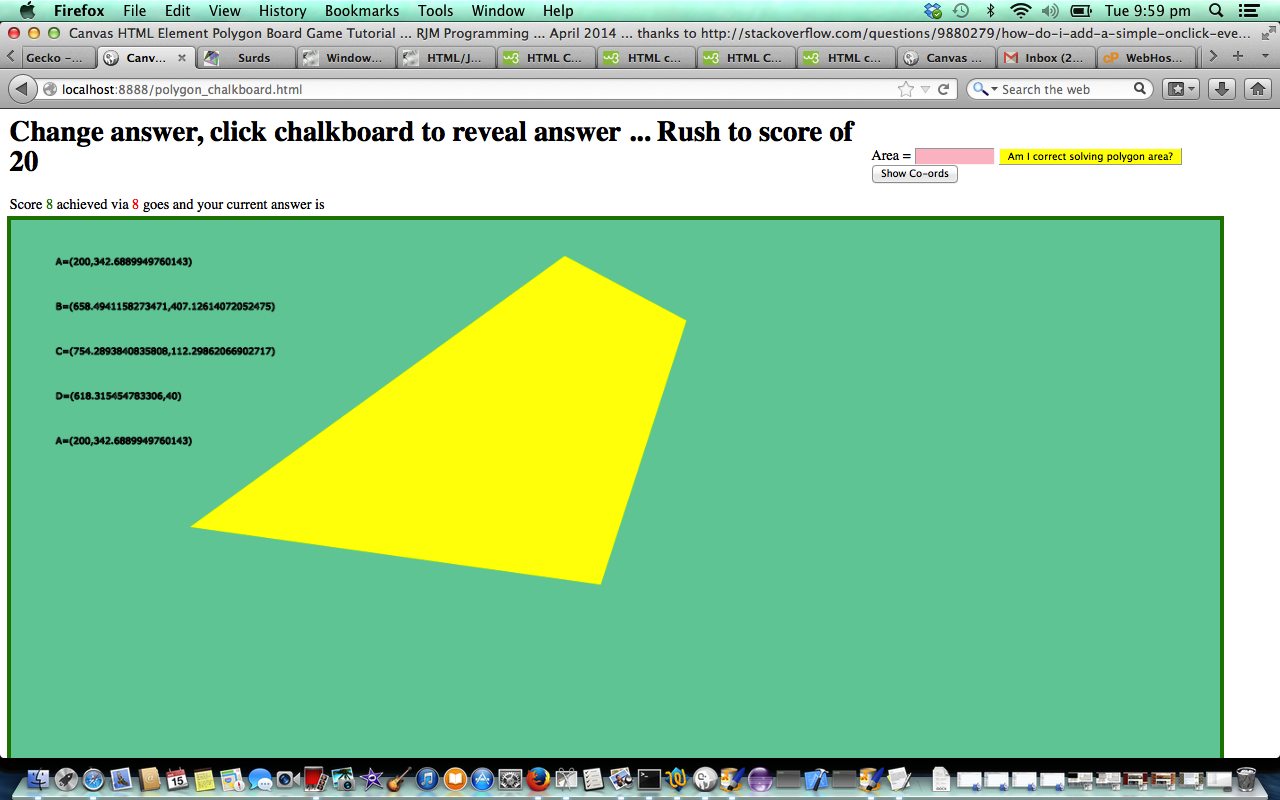 HTML/Javascript Canvas Polygon Areas Game Tutorial