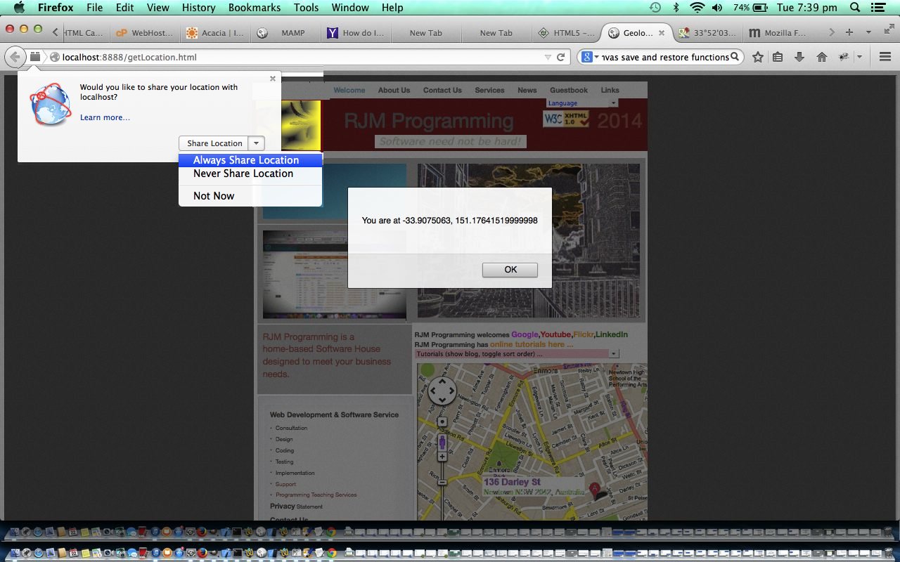 HTML/Javascript Geolocation Primer Tutorial