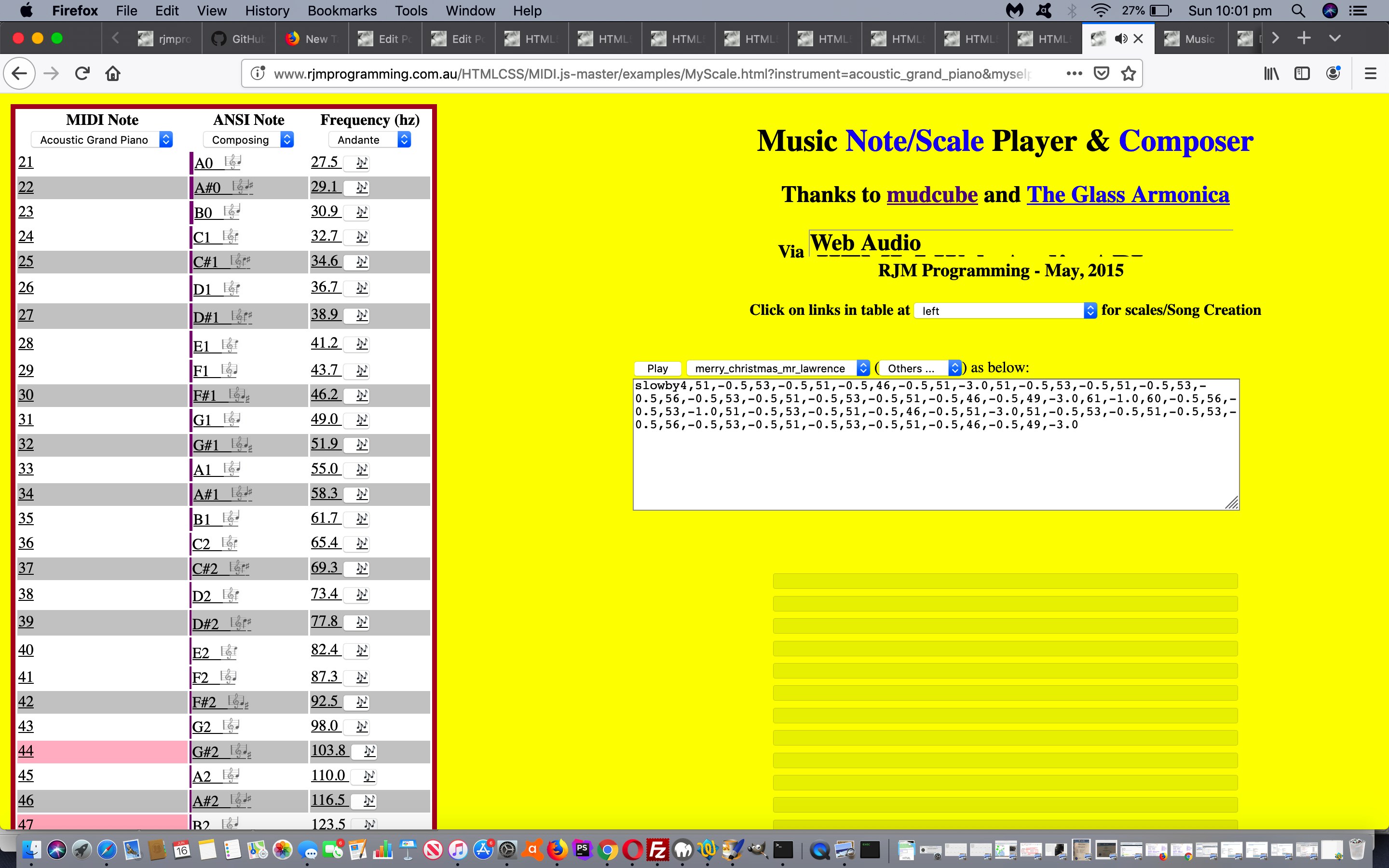 HTML5 Web Audio Mudcube Piano Integration Tutorial