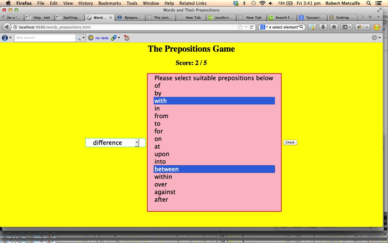 HTML Prepositions Game Tutorial