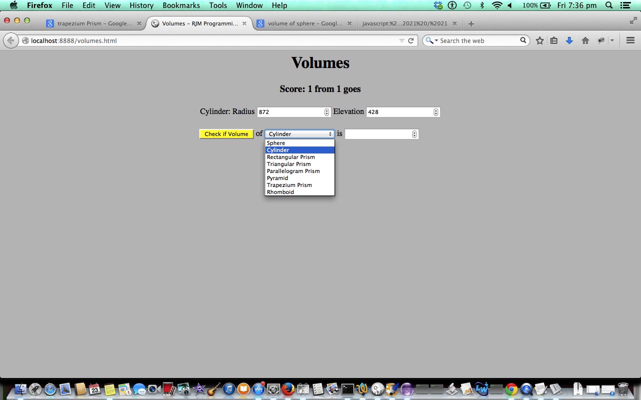 HTML/Javascript Volumes Tutorial