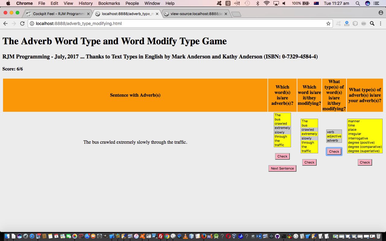 Adverb Types Game Primer Tutorial