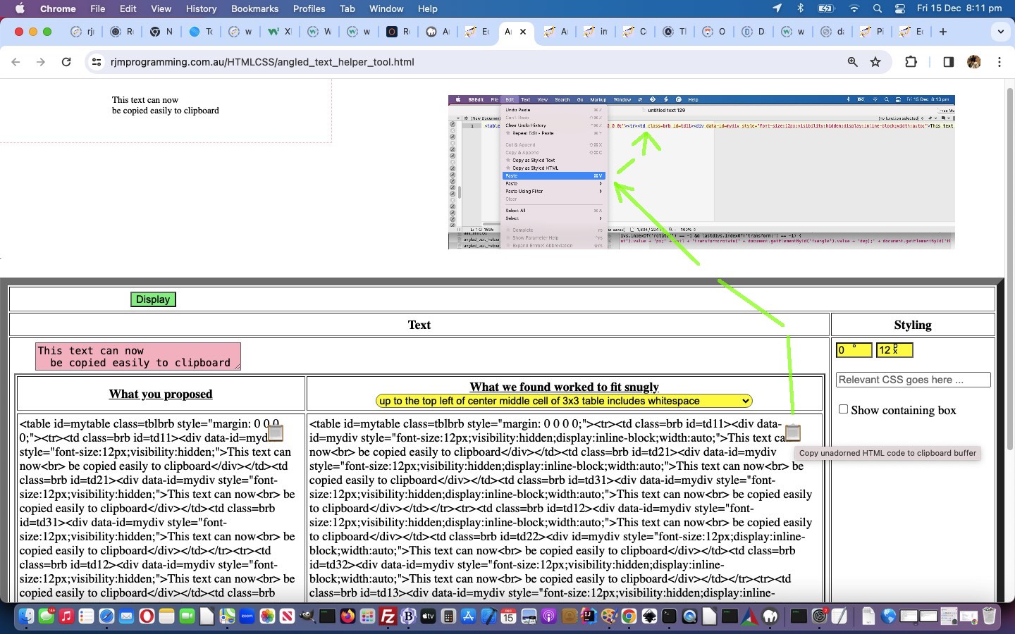 Angled Text Tool Clipboard Tutorial