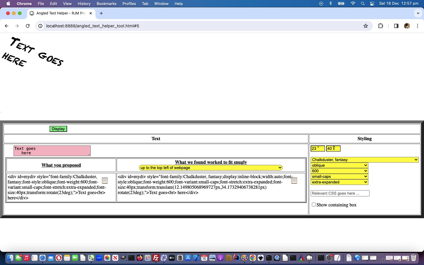 Angled Text Tool External Javascript Tutorial