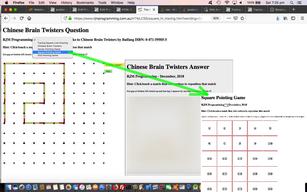 HTML Square Horizontal Rule Tracing Propogation Tutorial