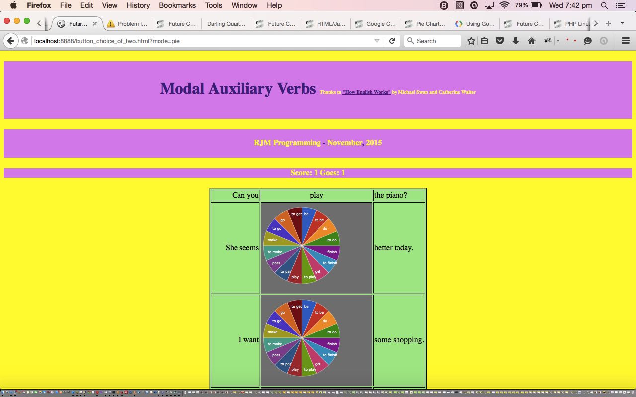 HTML/Javascript Choice of Several Tutorial