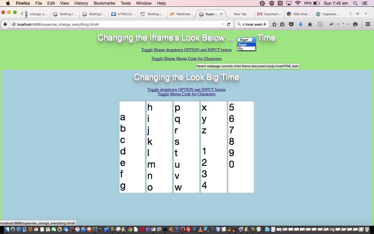 Javascript DOM Big Changes Iframe Tutorial