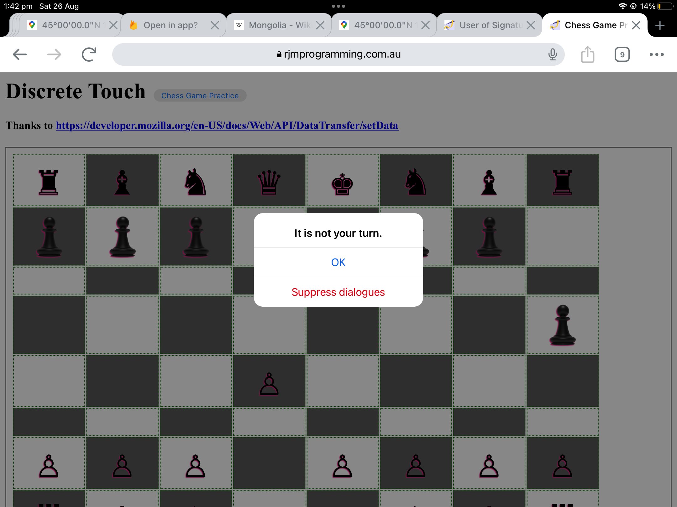 Chess Game Practice Touchdown Tutorial
