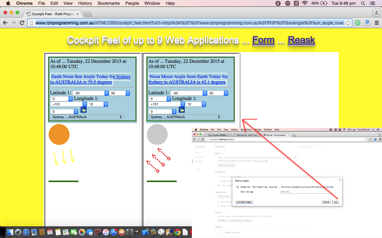 HTML/Javascript Cockpit of Web Applications Home Tutorial