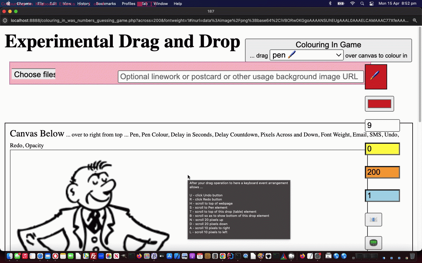 Colouring In Drag and Drop Keyboard Events Tutorial