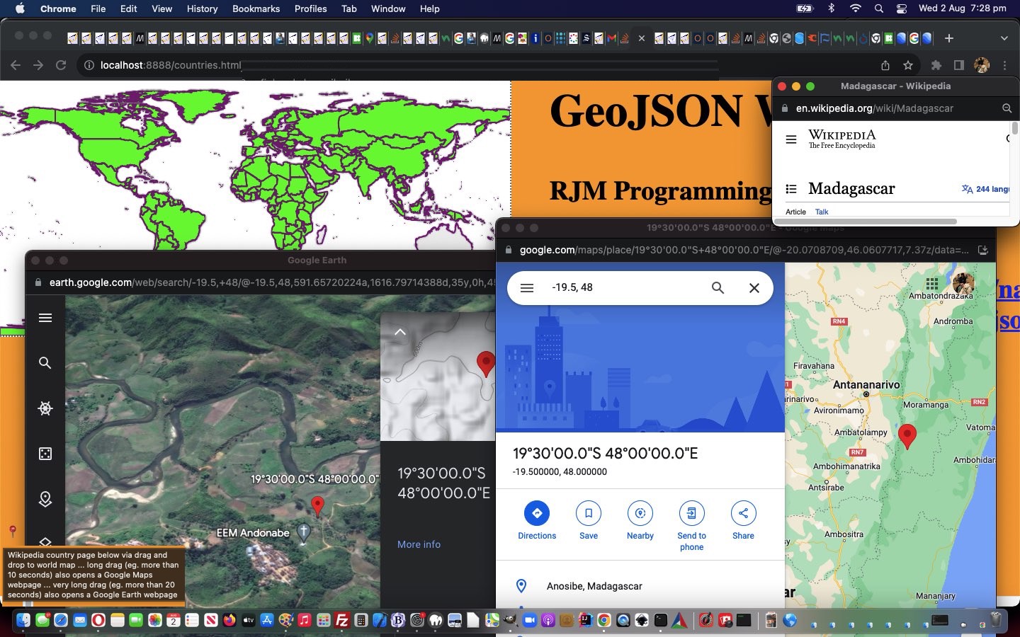 GeoJson World Drag and Drop Google Tutorial