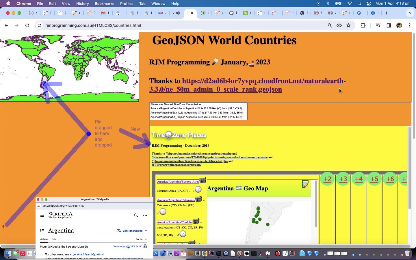 GeoJson World Countries Drag and Drop Makeover Tutorial