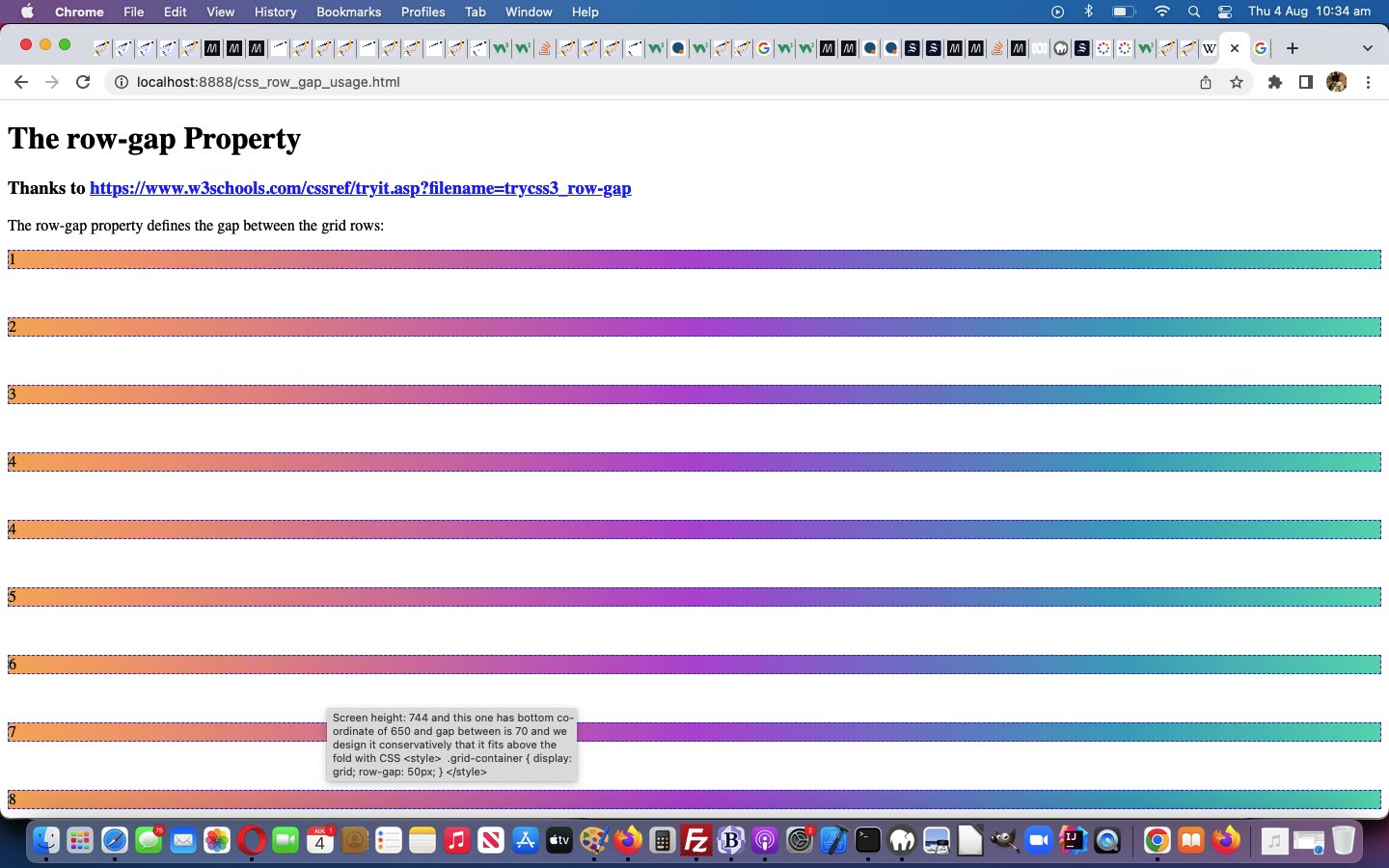 CSS Row Gap Primer Tutorial