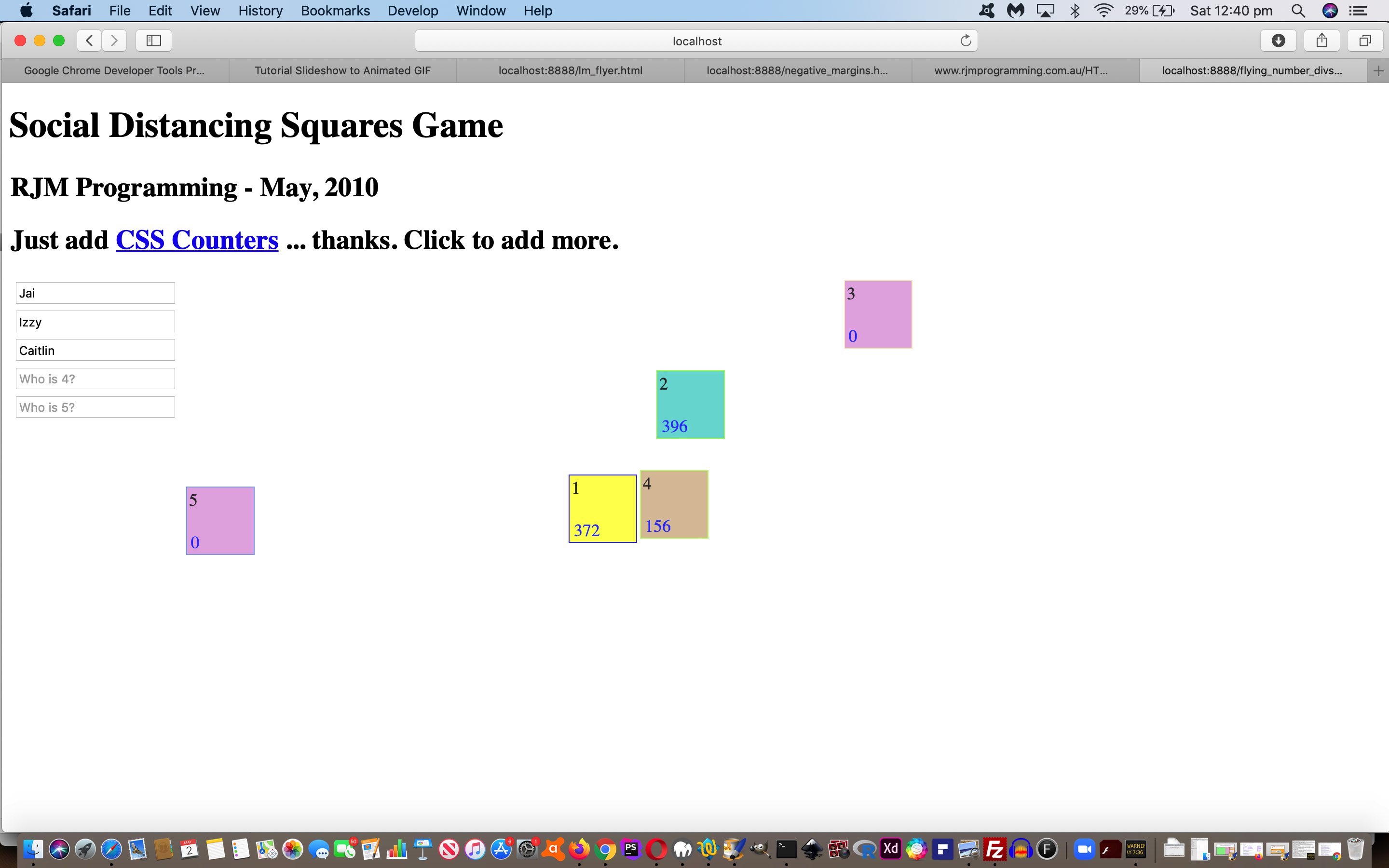 CSS Counters Game Primer Tutorial