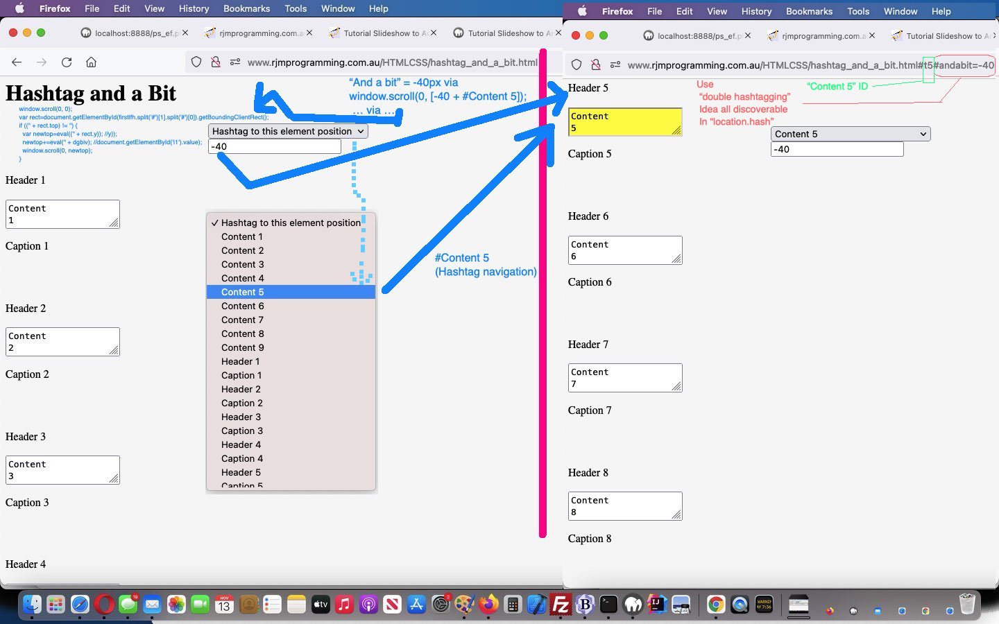 Hashtag Navigation Scrolling Tweaks Primer Tutorial