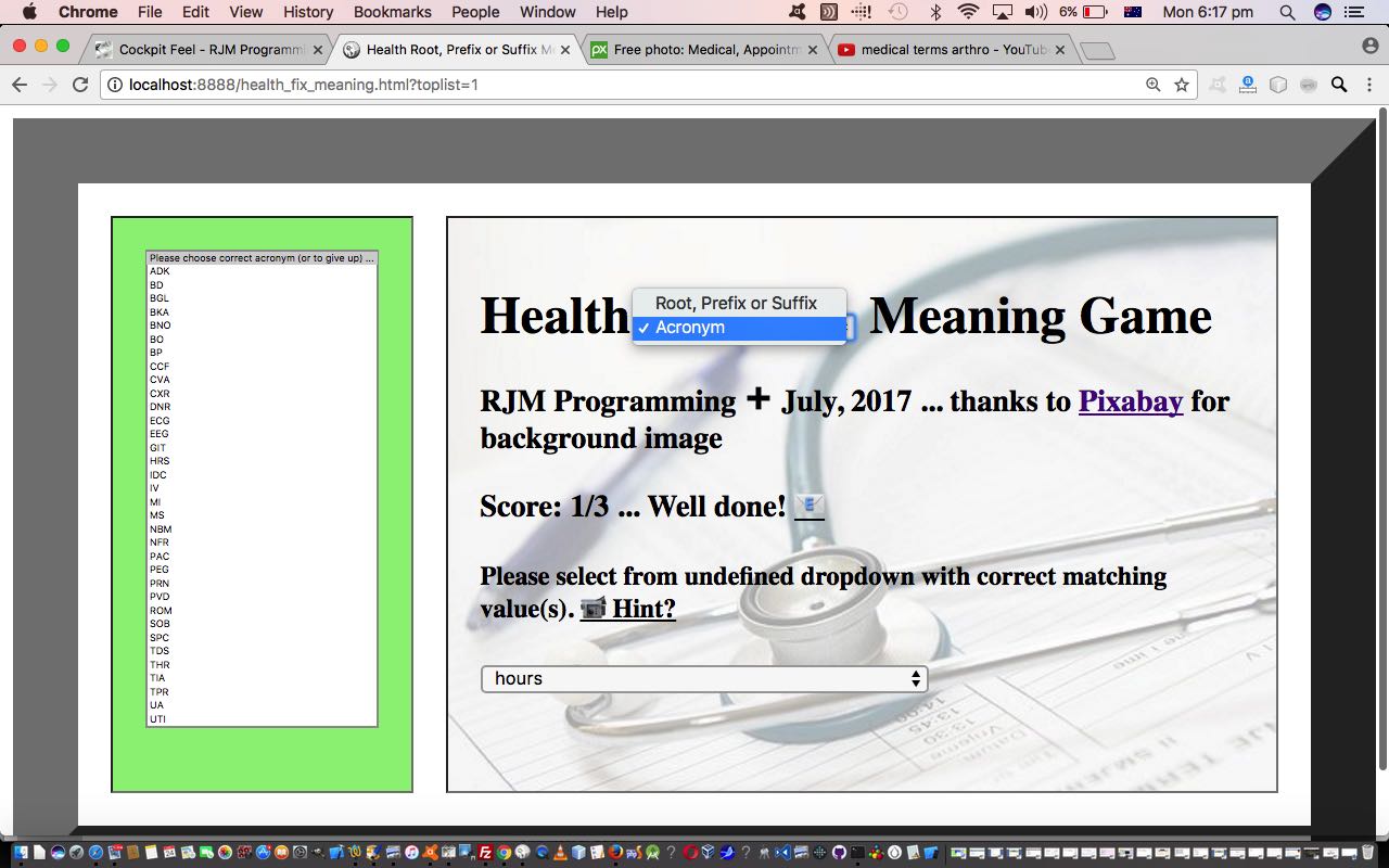 Medical Acronyms Game Tutorial