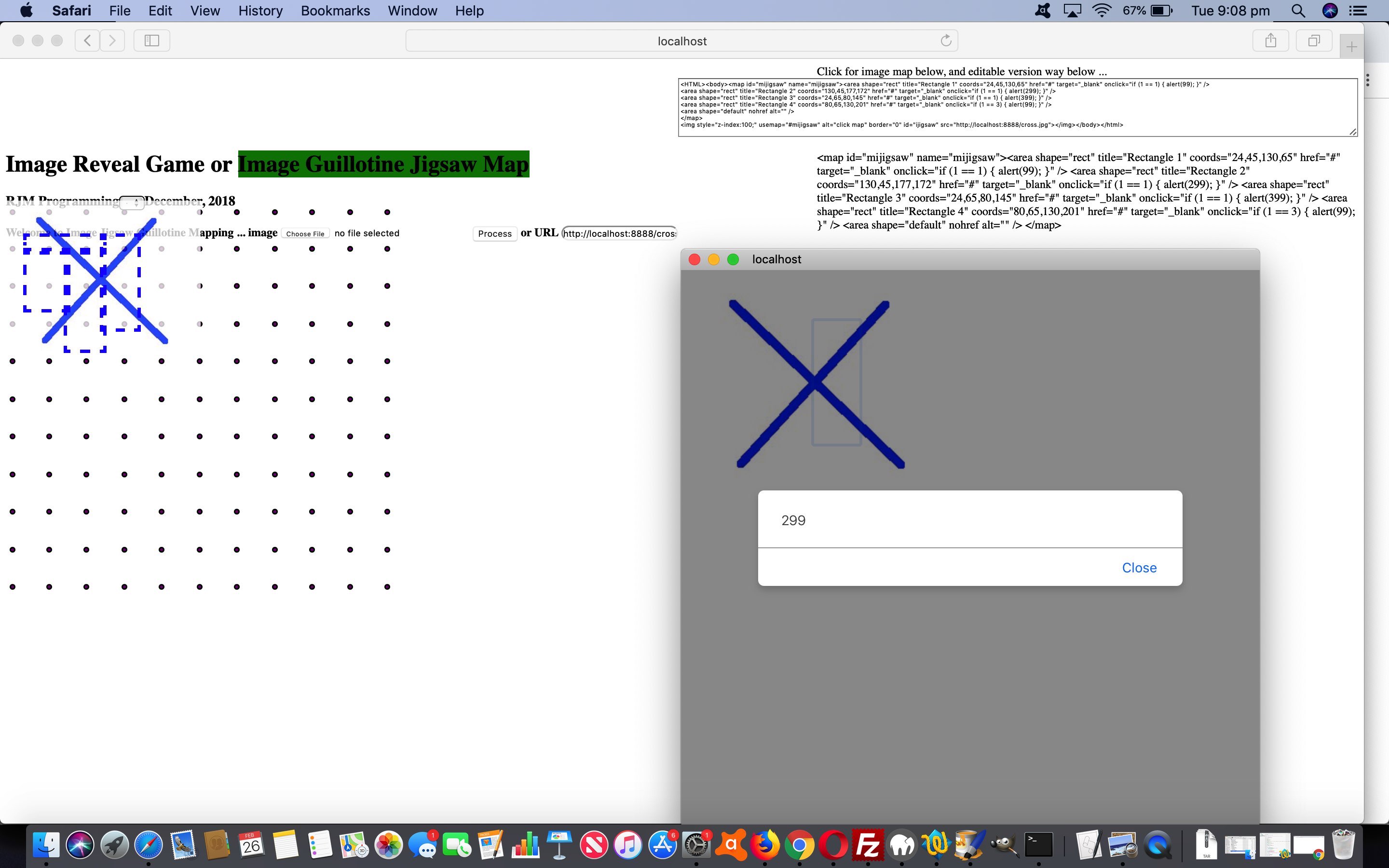 HTML Square Horizontal Rule Editable Image Map Jigsaw Tutorial