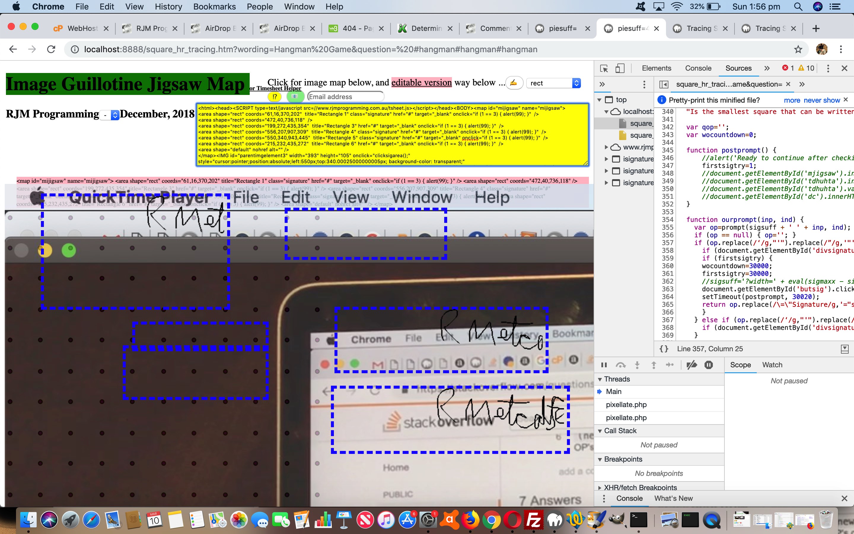 HTML Square Horizontal Rule Image Map Jigsaw Signatures Tutorial