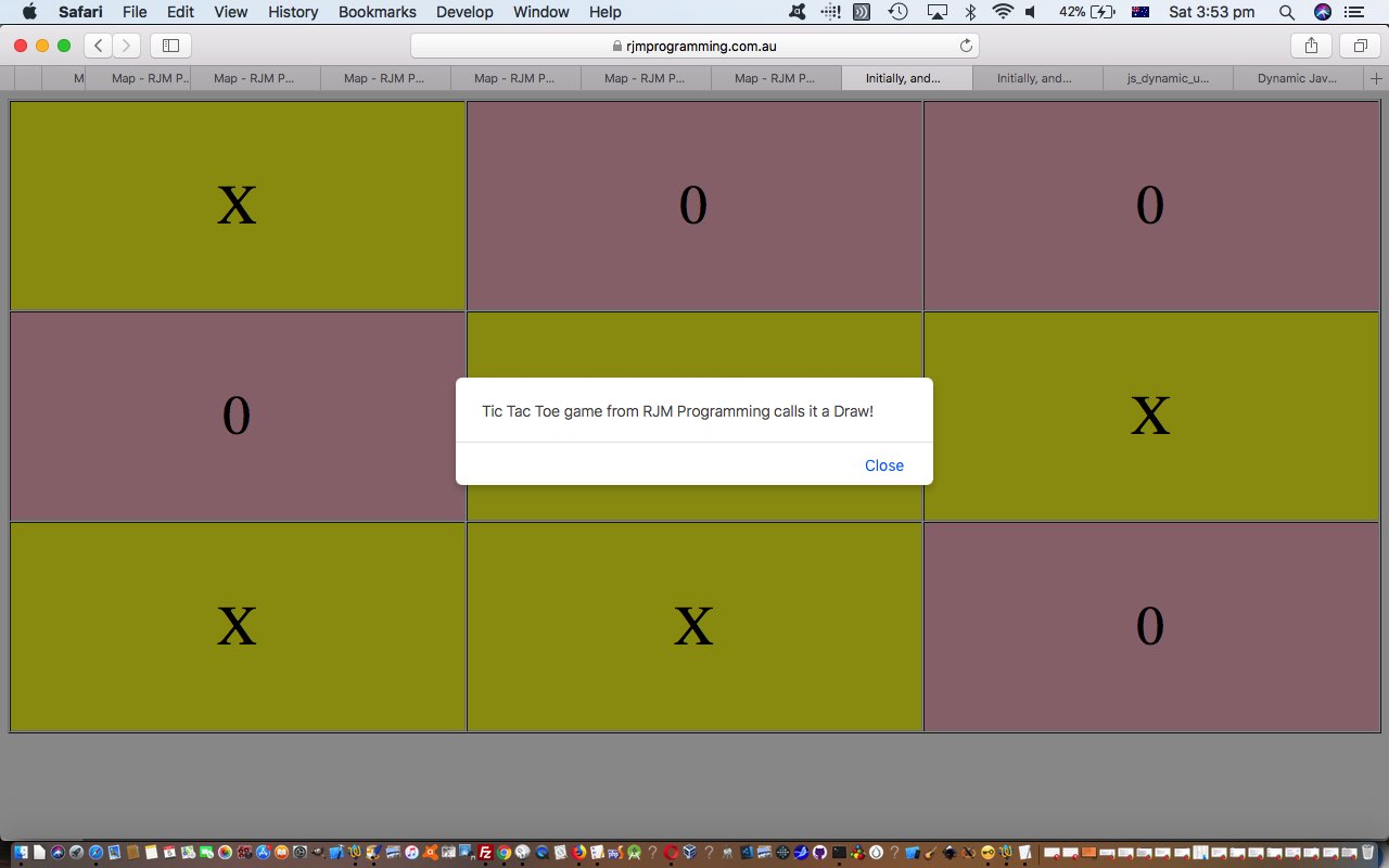 Dynamic Javascript Tic Tac Toe Game Tutorial