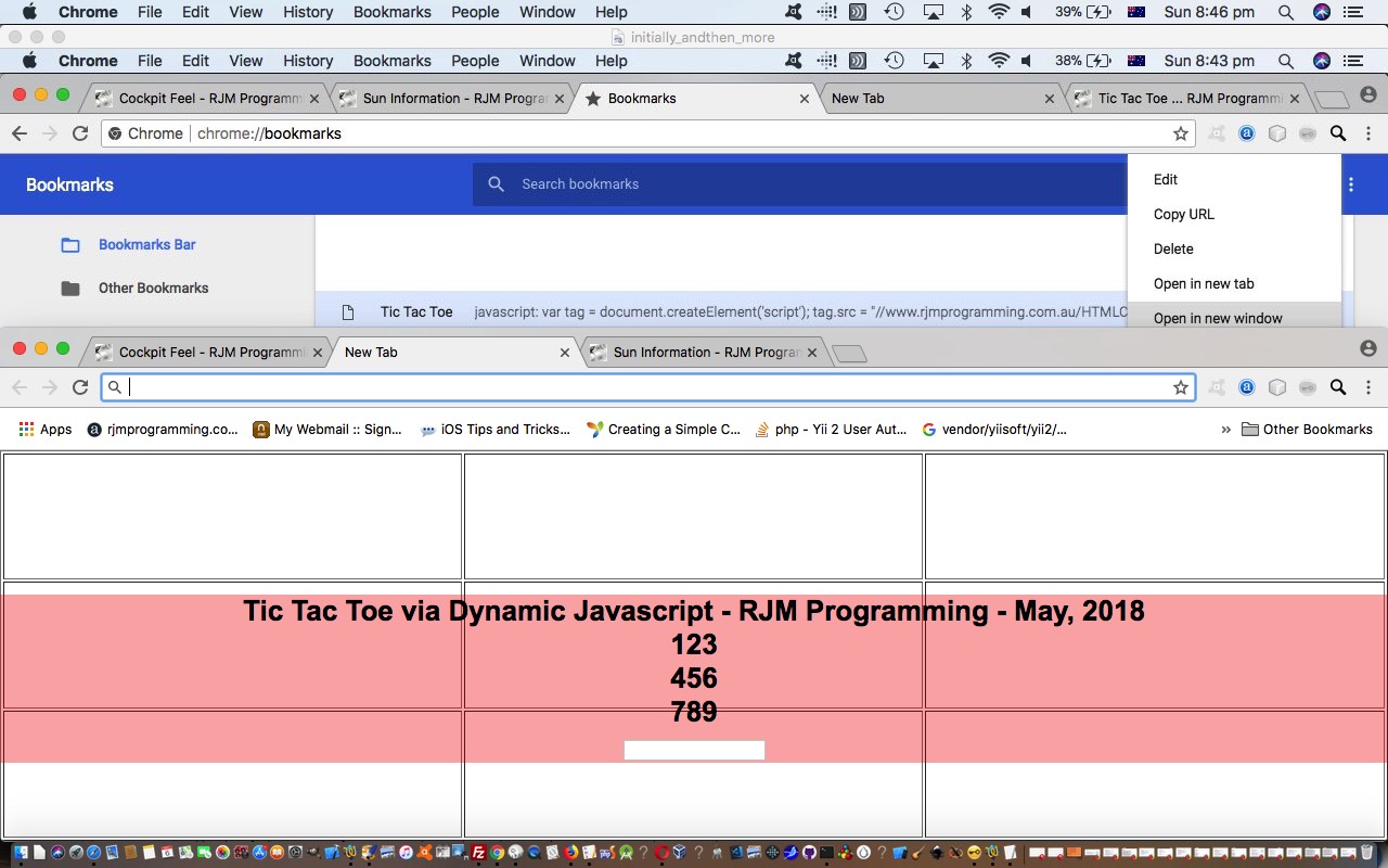 Dynamic Javascript Tic Tac Toe Bookmarklet Tutorial