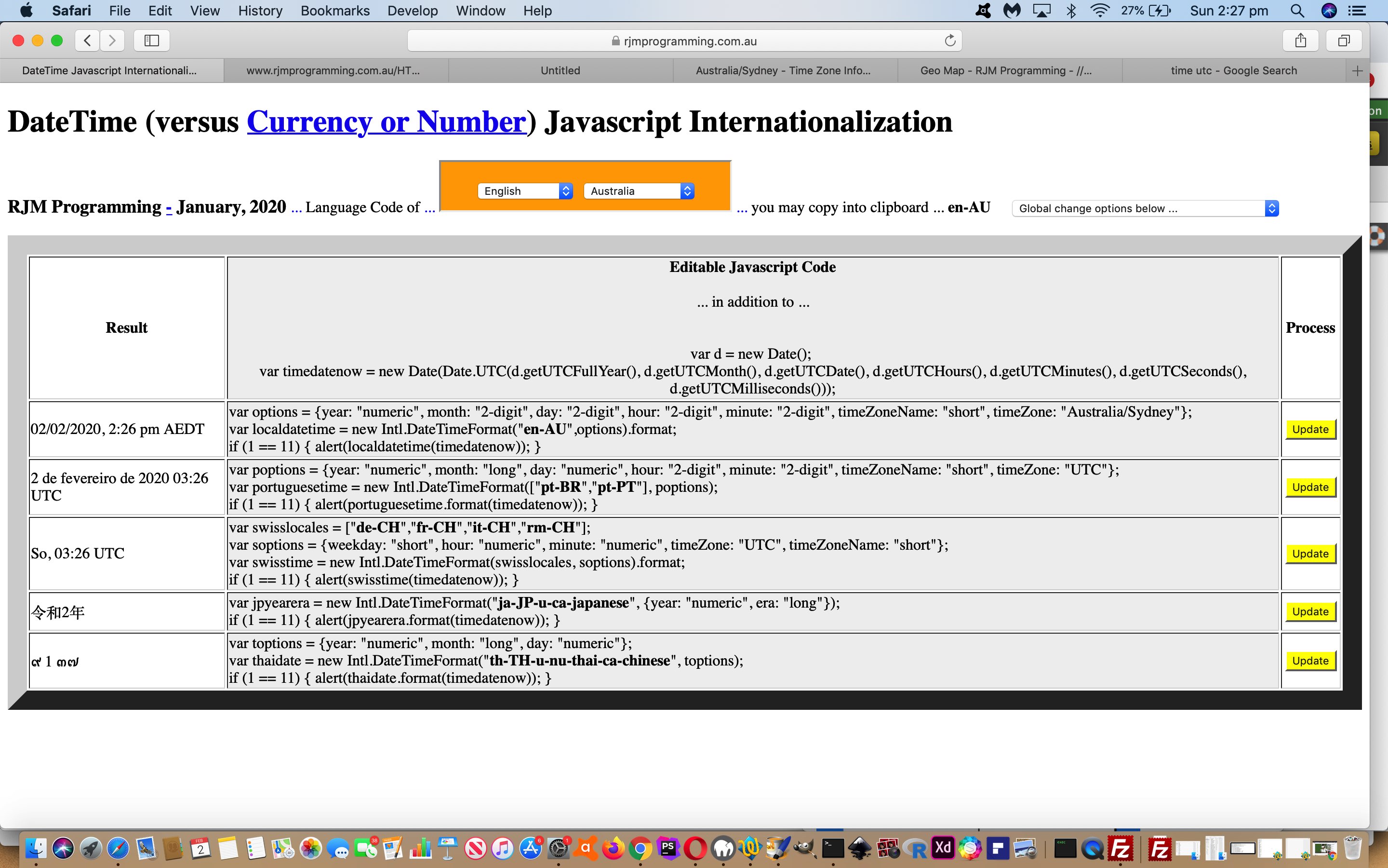 Javascript Internationalization Resolved Options Tutorial