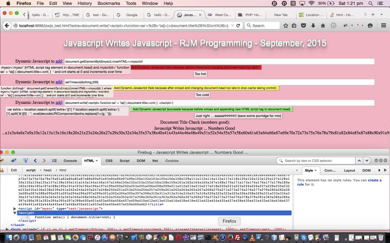 Javascript Writes Javascript Primer Tutorial