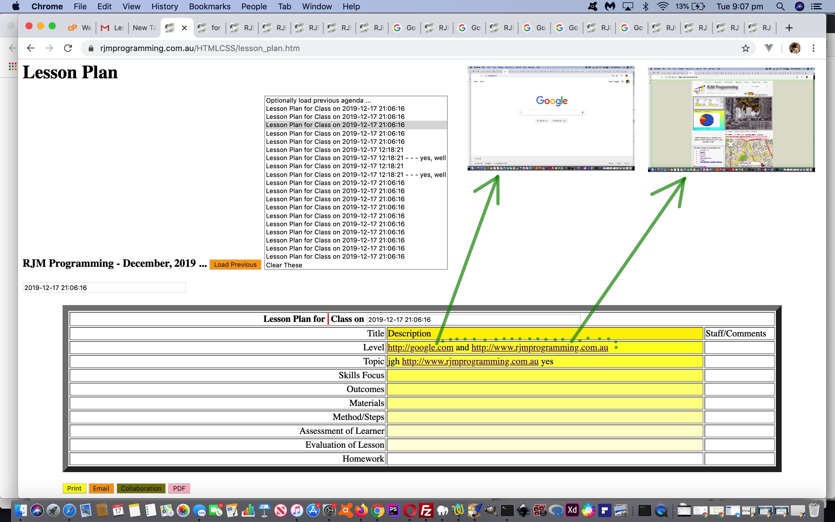 Lesson Plan URL Content Tutorial