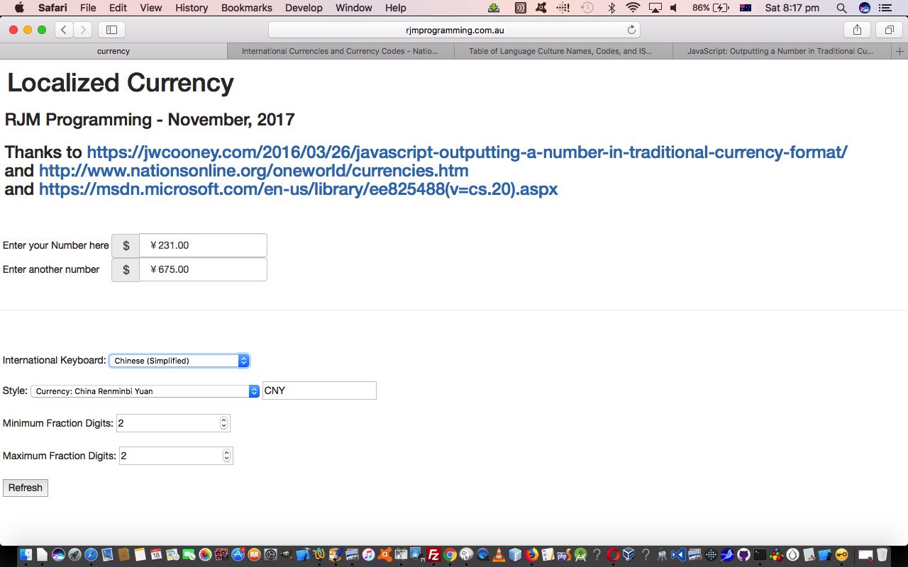 Localized Currency Primer Tutorial