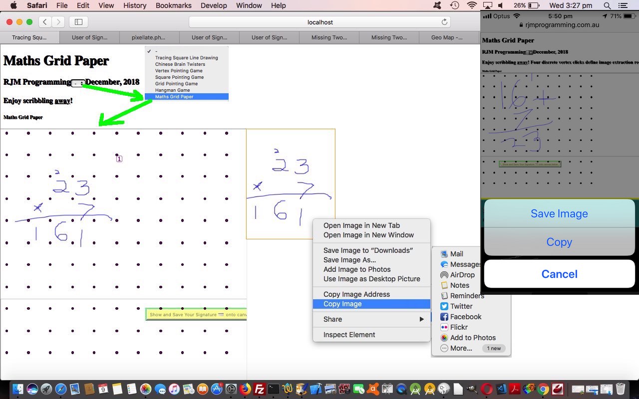 HTML Square Horizontal Rule Tracing Maths Grid Paper Tutorial