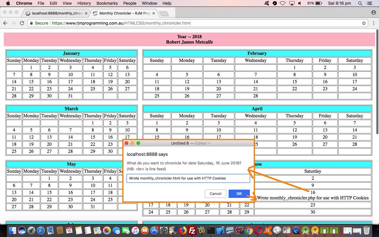 Monthly Chronicler Primer Tutorial