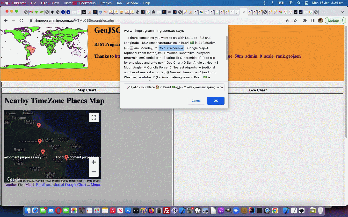 GeoJson World Colour Wheel Wikipedia Integration Tutorial
