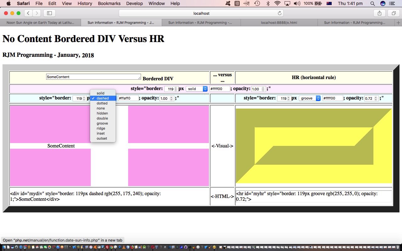 HTML div Versus hr Primer Tutorial