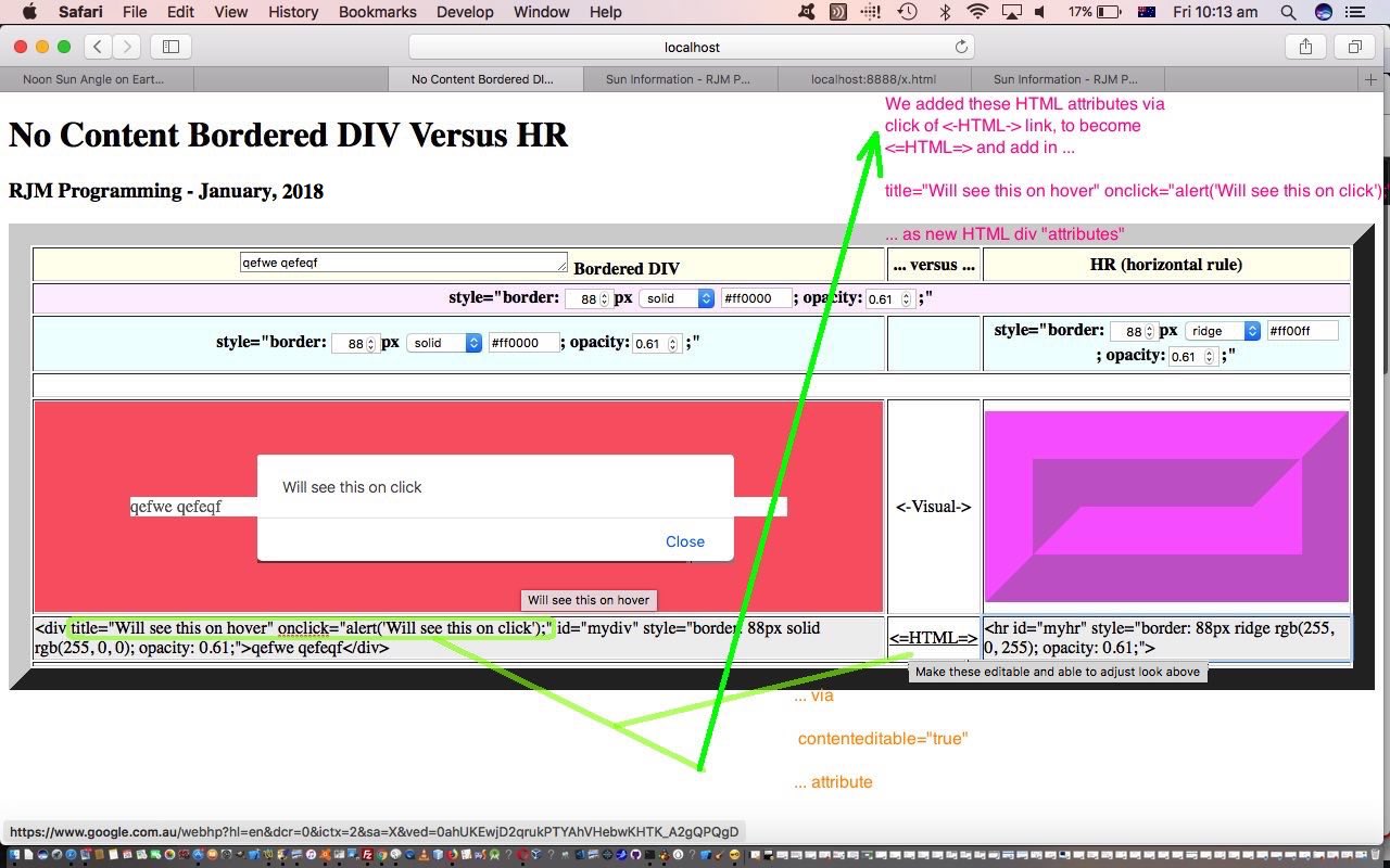 HTML div Versus hr Contenteditable Tutorial