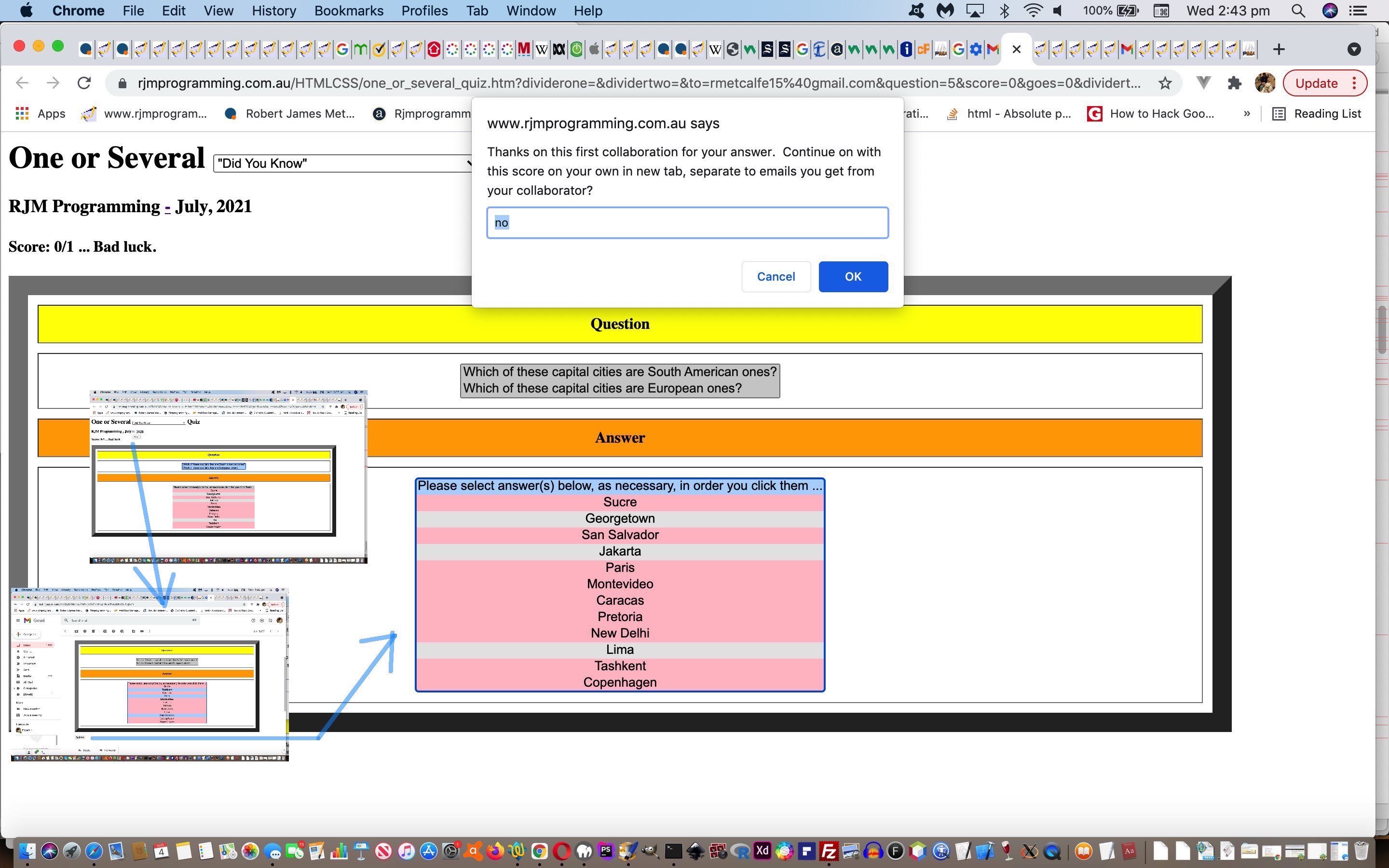 One or Several Did You Know Quiz Multiple Sharing Tutorial