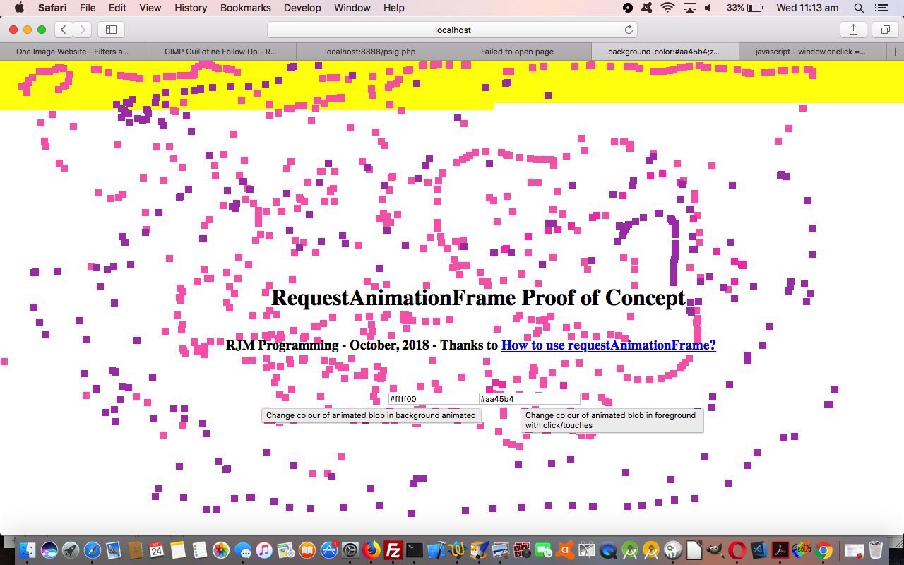 Animation via RequestAnimationFrame Event Tutorial