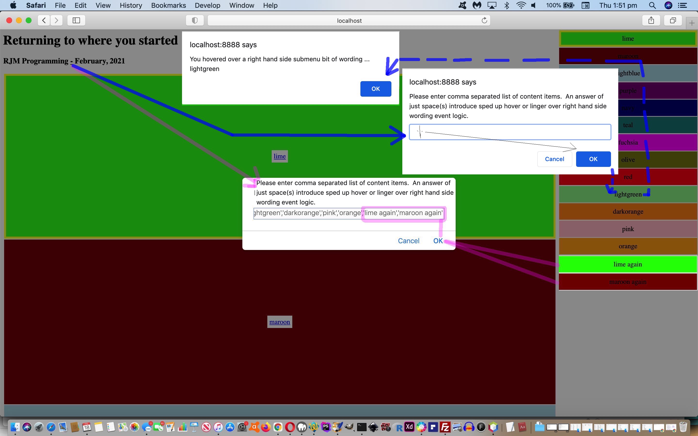 Webpage Vertical Position Return Content Hover Tutorial