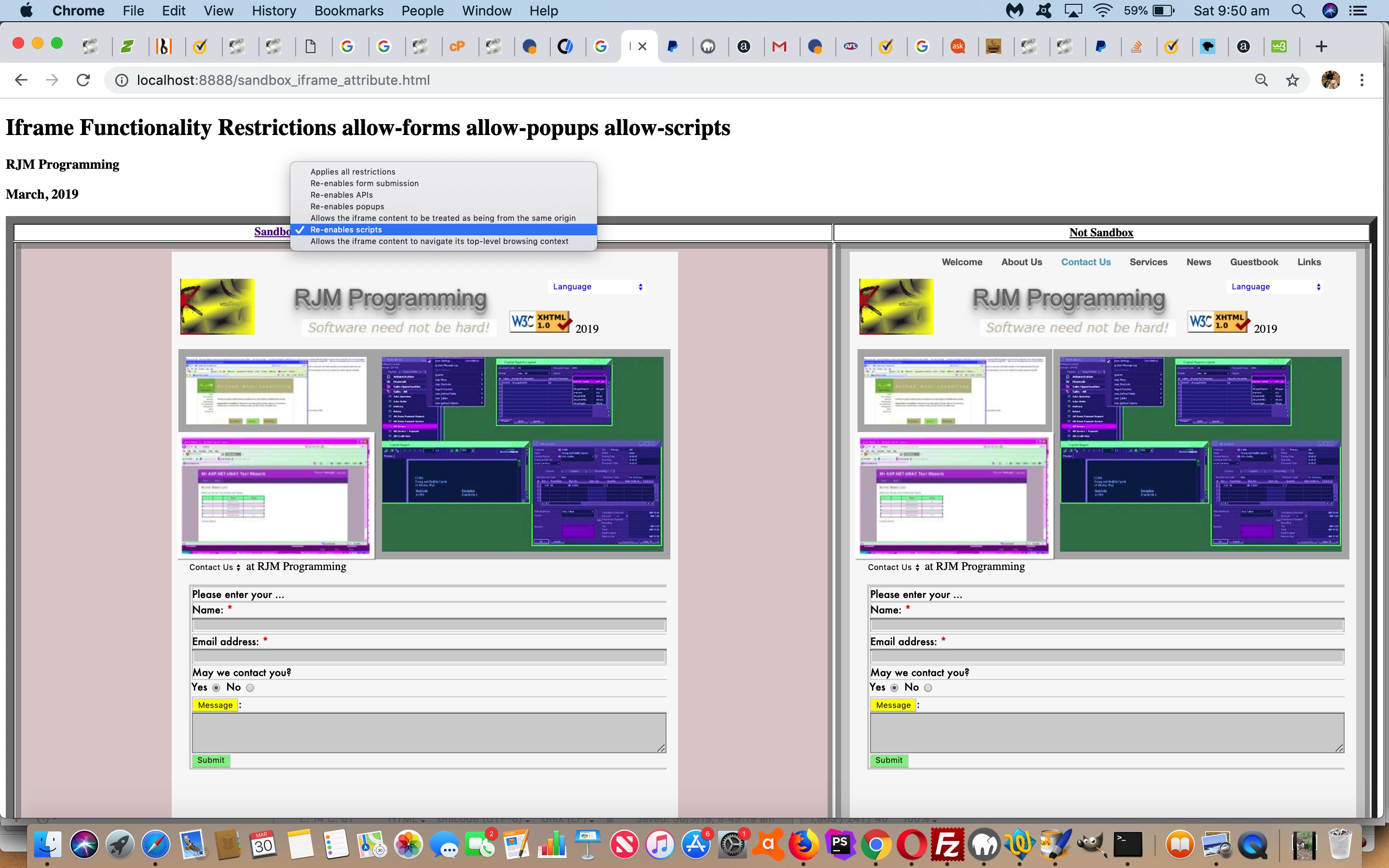 HTML Iframe Functionality Restrictor Follow Up Tutorial