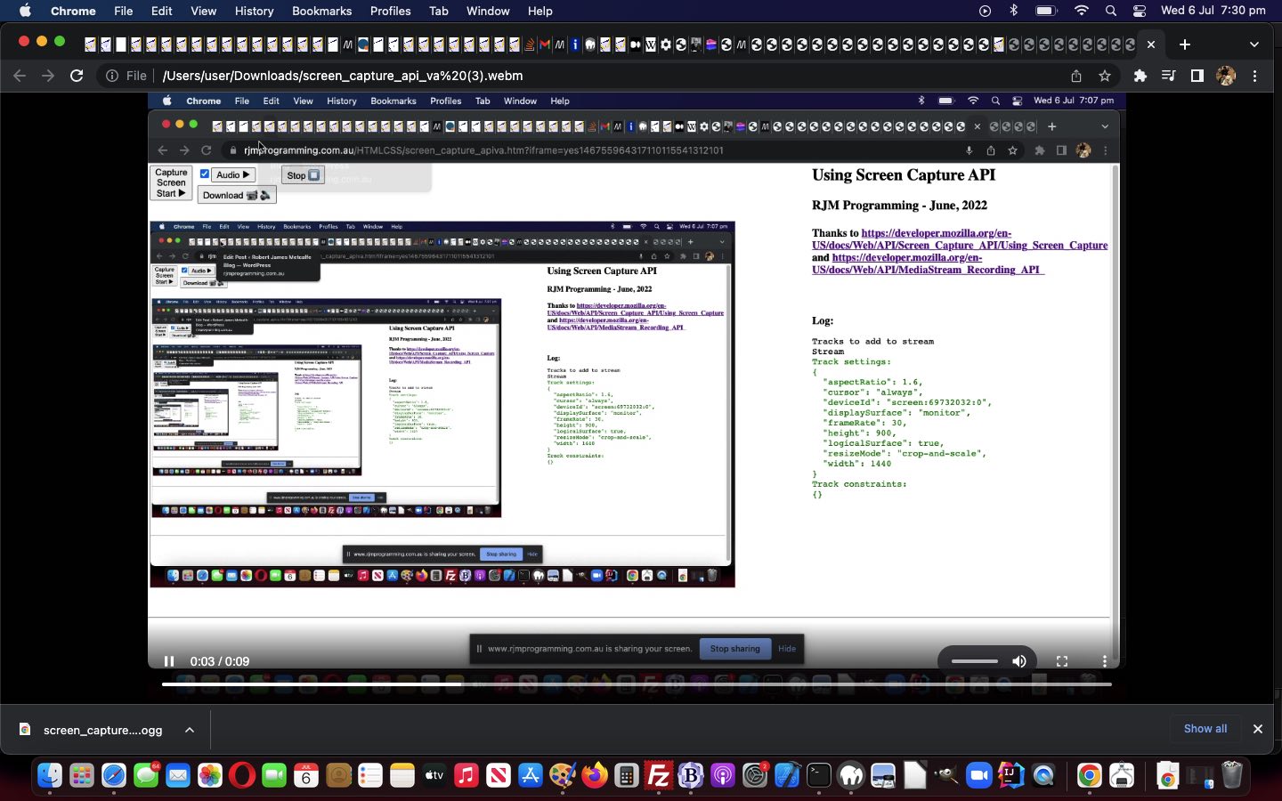 Screen Capture API Download Multitrack Video Tutorial