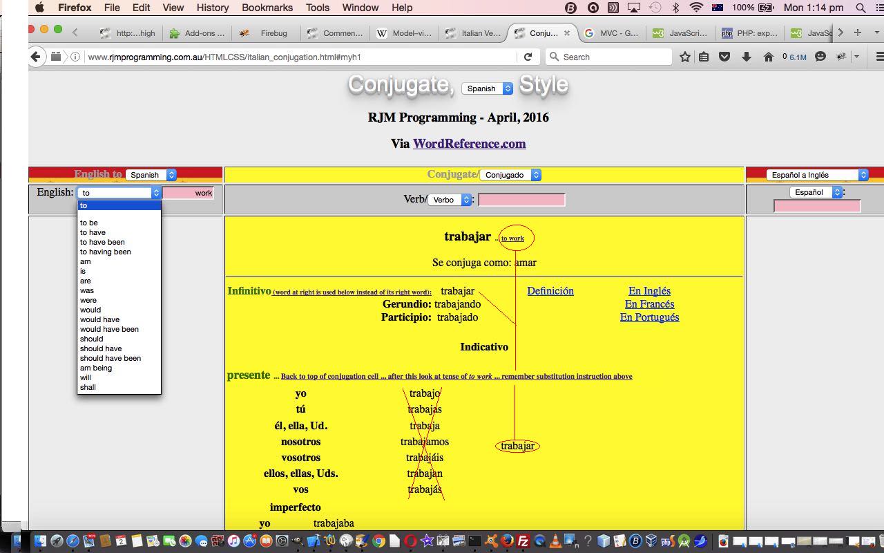 Italian and French and Spanish Verb Conjugation Tense Tutorial