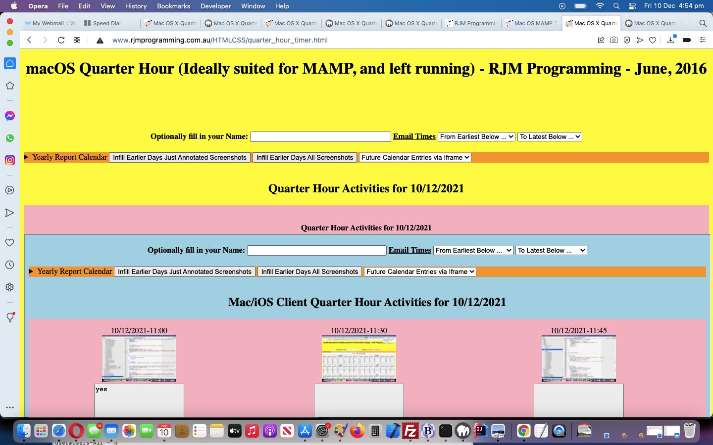 Mac OS MAMP Timekeeping Web Application PHP Calendar Iframe Tutorial
