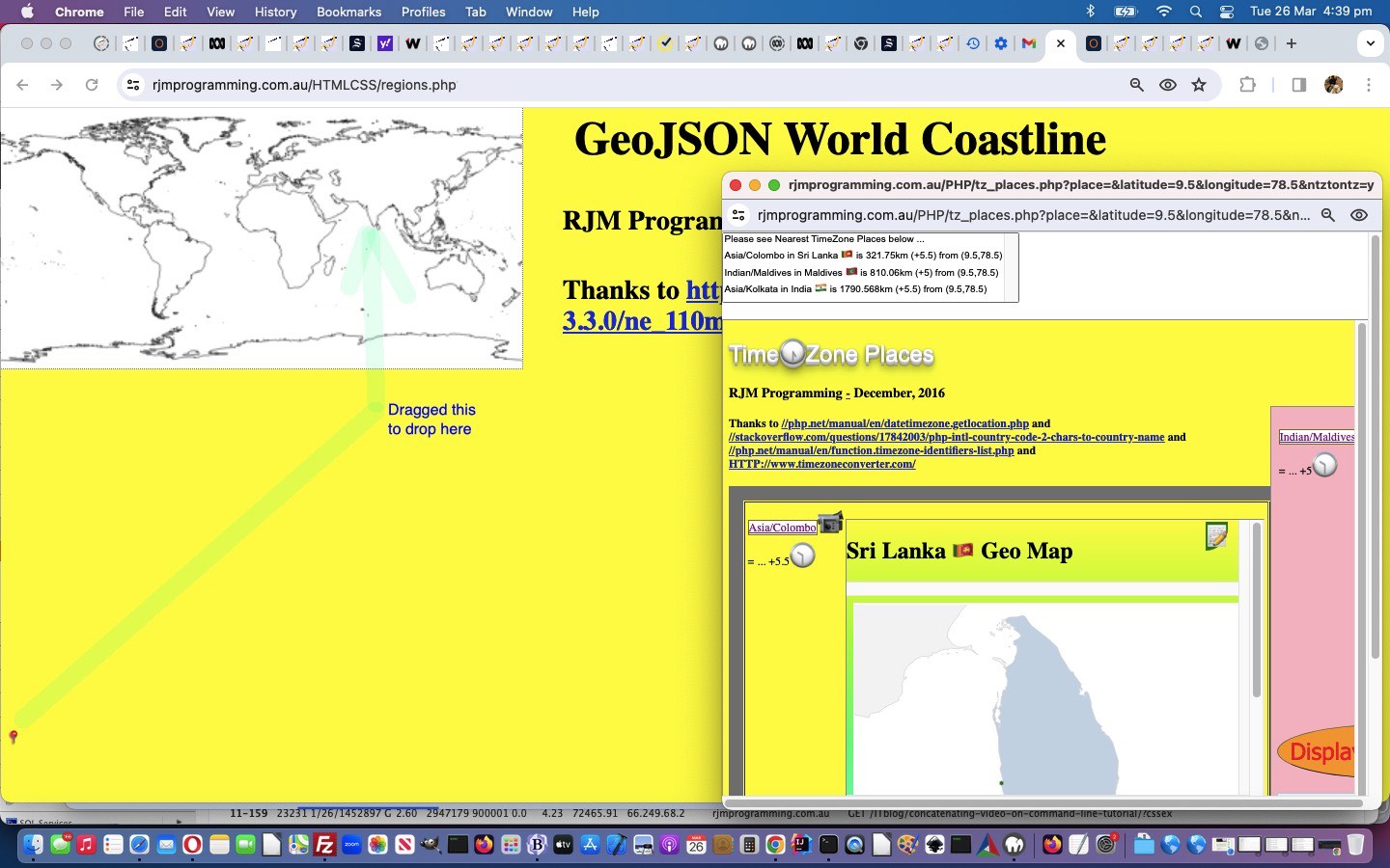 GeoJson World Coastlines Drag and Drop Makeover Tutorial