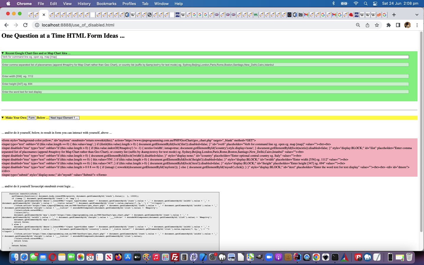 HTML Form Use of Disabled Input Elements Tutorial