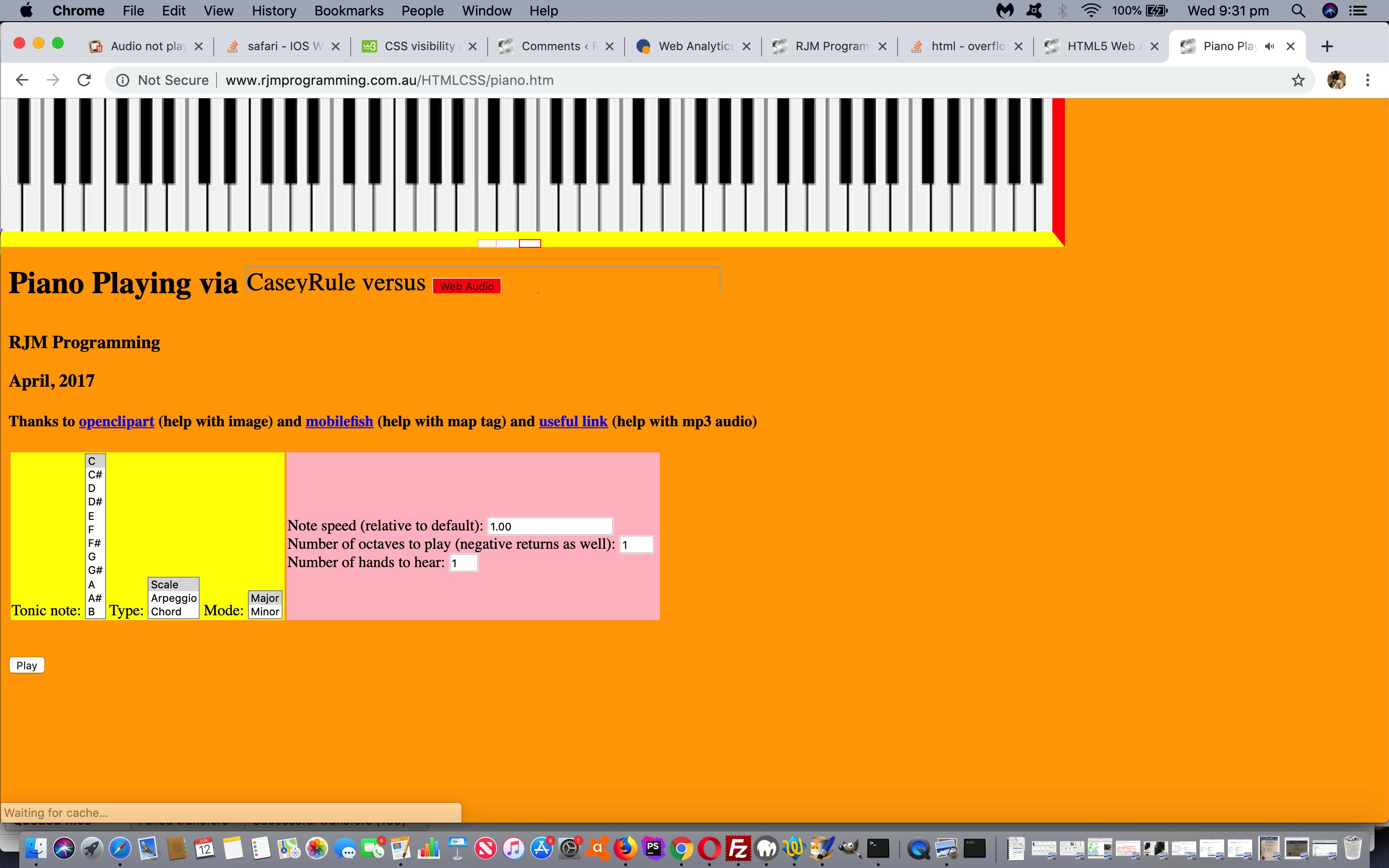 HTML5 Web Audio Piano Tutorial