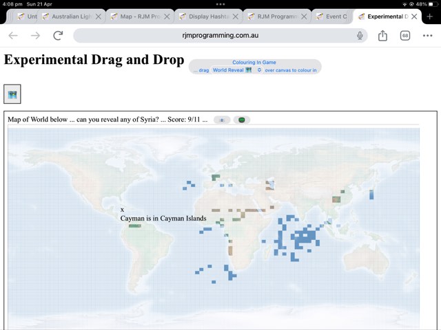 Colouring In Drag and Drop World Reveal Geography Tutorial