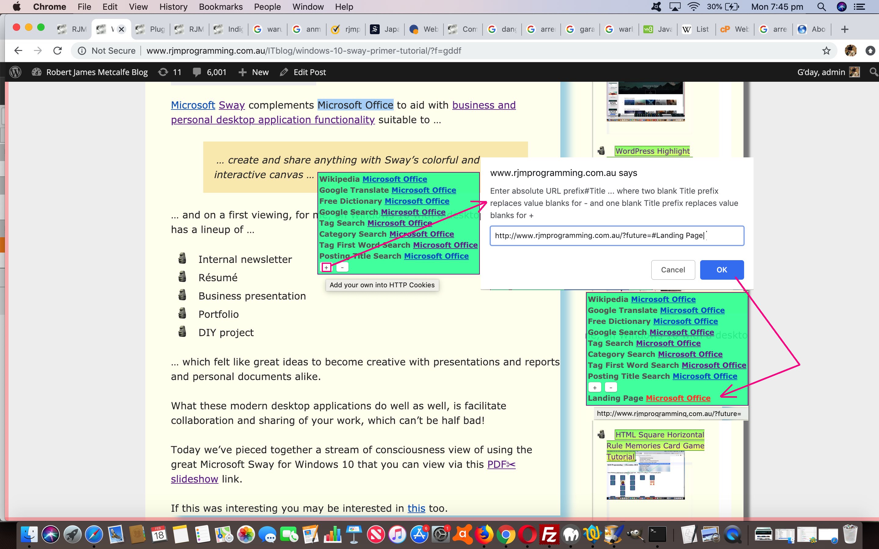 WordPress Highlight Lookups Plugin Cookies Tutorial