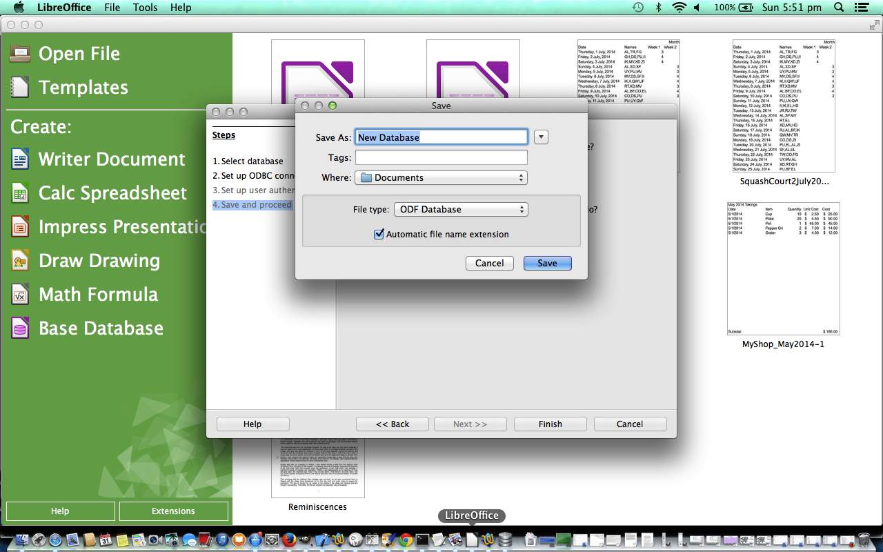 libreoffice database templates