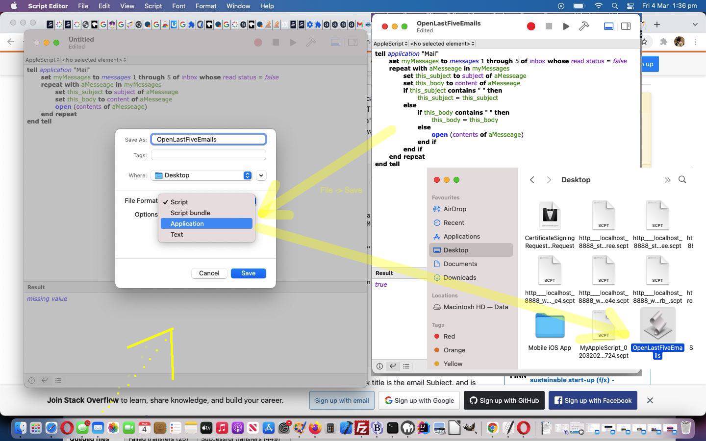 Apple Script macOS Desktop Application Primer Tutorial