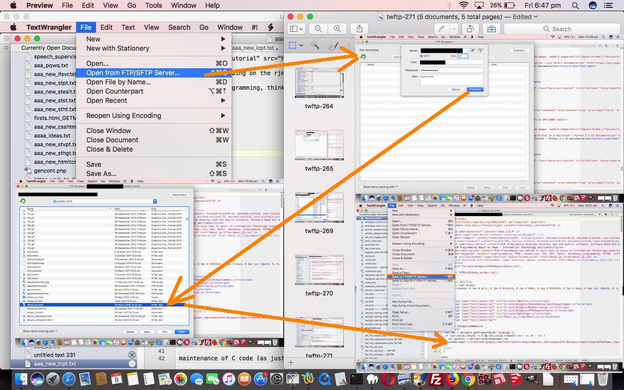 Mac OS X TextWrangler Web Server File Editing Tutorial