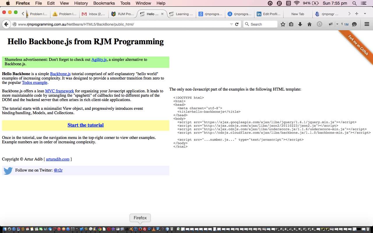 NetBeans Backbone.js HTML5 Web Application Primer Tutorial